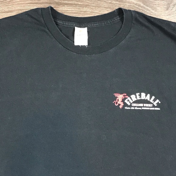 Fireball Cinnamon Whisky Red & Hot Taste Like Heaven, Burns Like Hell Party Tee - Picture 6 of 7